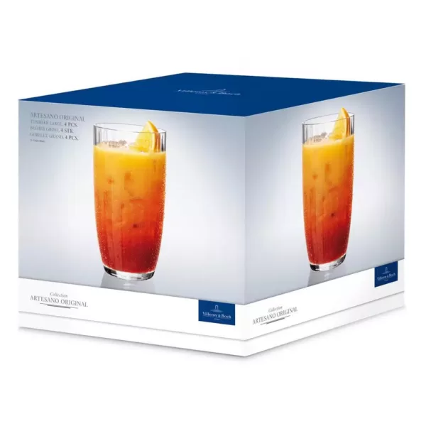 Villeroy & Boch Artesano 20-1/4 oz. Clear Large Tumbler (4-Pack)