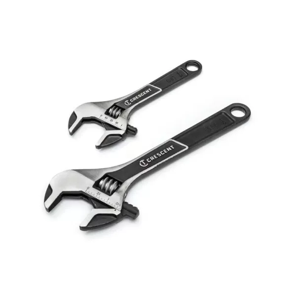 Crescent 6 in. and 10 in. Wide and Normal Jaw Adjustable Wrench Set (4-Piece)