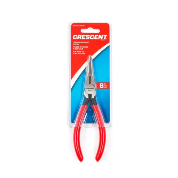 Crescent 6-1/2 in. L Chain Nose Solid Joint Side Cutting Pliers