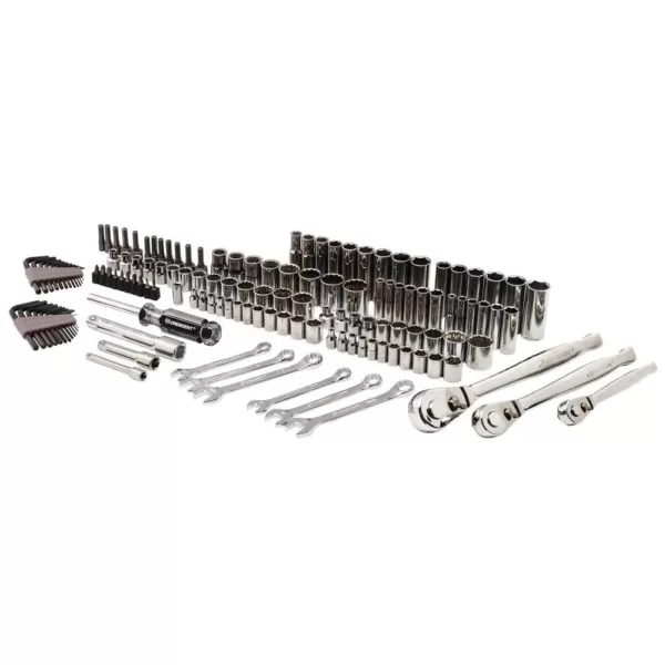 Crescent 1/4 in., 3/8 in. and 1/2 in. Drive SAE/Metric Mechanics Tool Set (142-Piece)