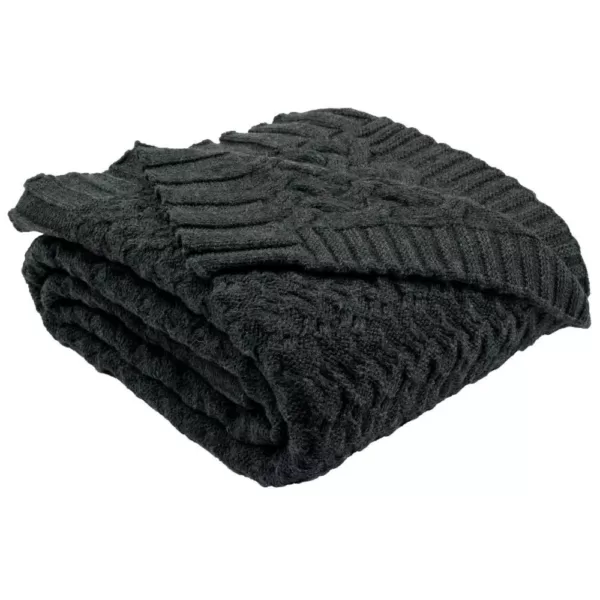 Safavieh Affinity Dark Grey Throw Blanket