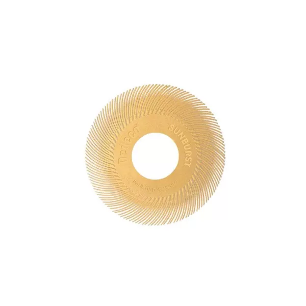 Dedeco Sunburst 6 in. TC Radial Discs 1 in. Arbor Thermoplastic Cleaning and Polishing Tool, Extra-Fine 6 Micron (40-Pack)