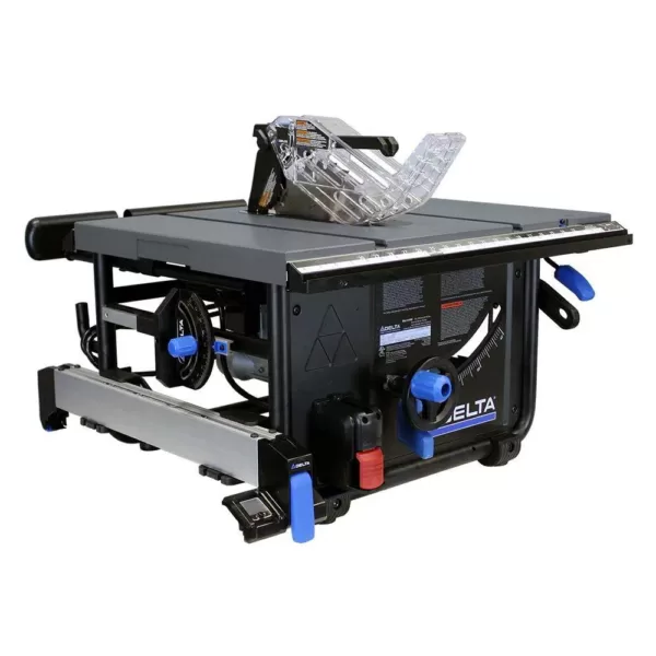 Delta 15 Amp 10 in. Left Tilt 30 in. Portable Jobsite Table Saw