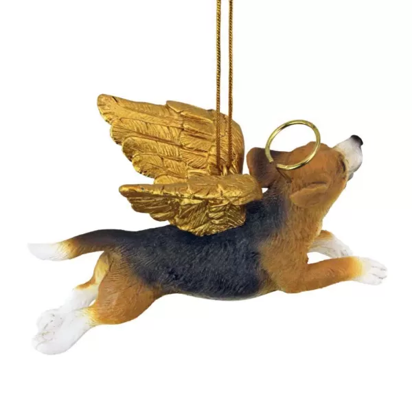 Design Toscano 2.5 in. Honor the Pooch Beagle Holiday Dog Angel Ornament