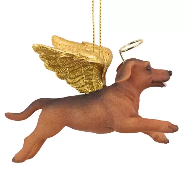 Design Toscano 3 in. Honor the Pooch Dachshund Holiday Dog Angel Ornament