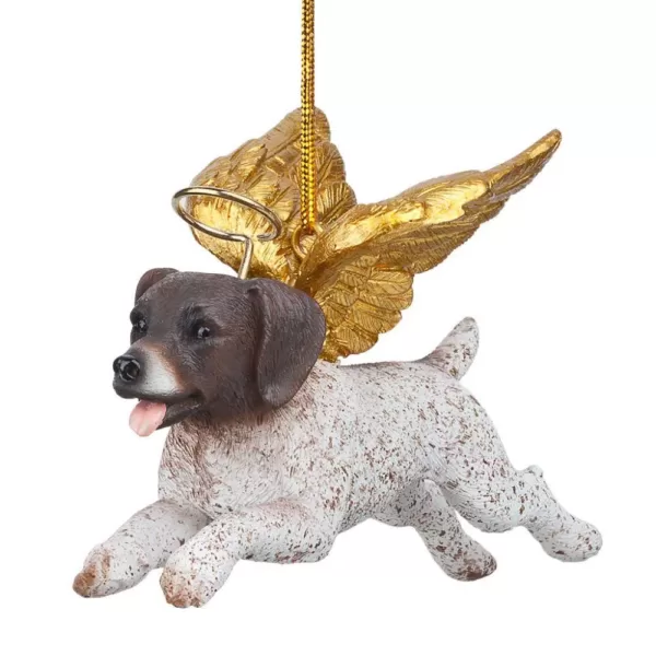 Design Toscano 3 in. Honor the Pooch Pointer Holiday Dog Angel Ornament