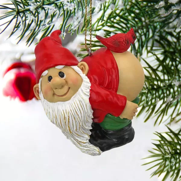 Design Toscano 2 in. Loonie Moonie Gnome Holiday Ornament