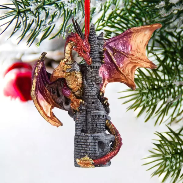 Design Toscano 4.5 in. Zanzibar, the Gothic Dragon Holiday Ornament