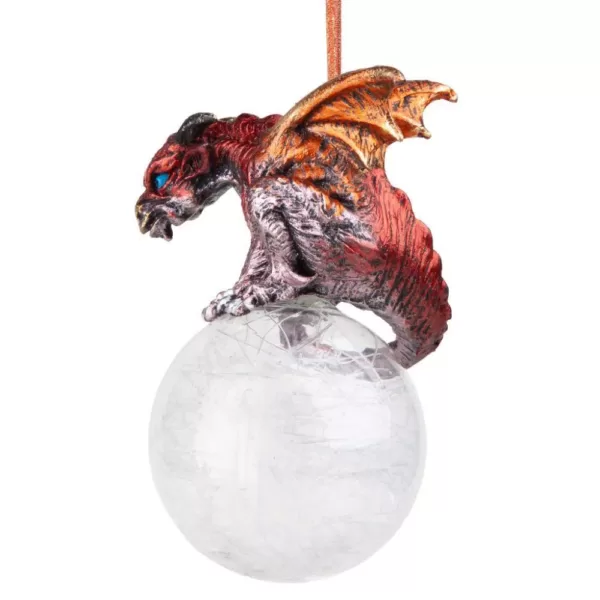 Design Toscano 3.5 in. The Pensive Percher Dragon 2018 Collectible Holiday Ornament