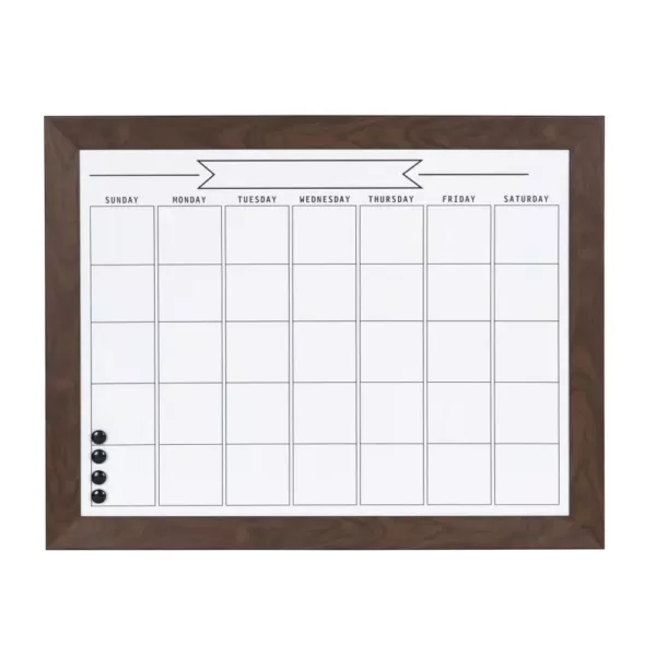 DesignOvation Beatrice Monthly Dry Erase Calendar Memo Board