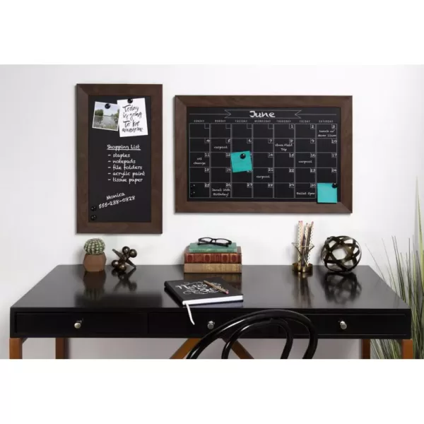 DesignOvation Beatrice Chalkboard Monthly Calendar Memo Board