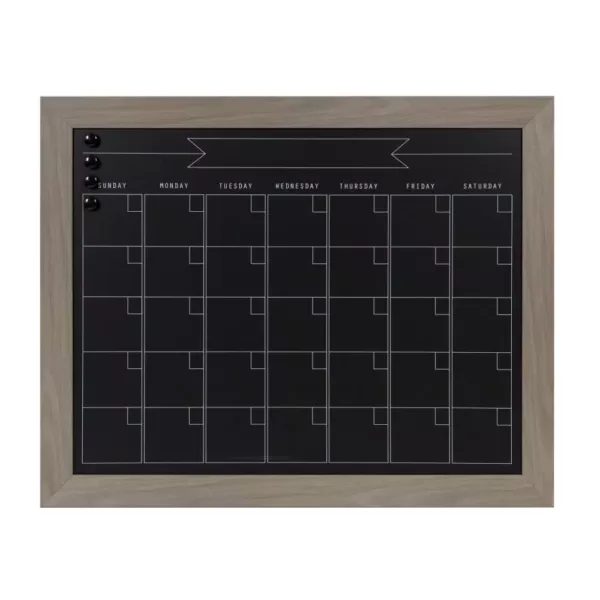 DesignOvation Beatrice Chalkboard Monthly Calendar Memo Board