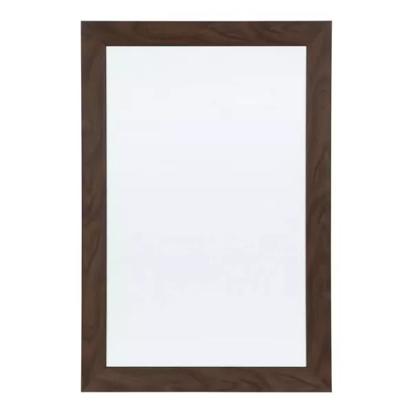 DesignOvation Beatrice Walnut Brown Dry Erase Memo Board