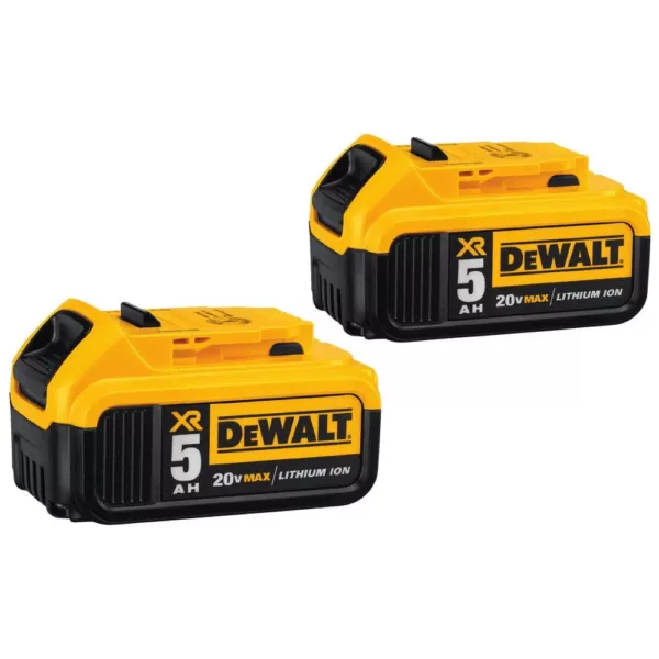 DEWALT 20-Volt MAX Cordless 4-1/2 in. to 5 in. Grinder, (2) 20-Volt 5.0Ah Batteries & Charger