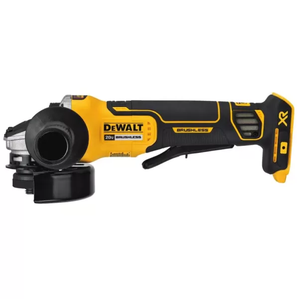 DEWALT 20-Volt MAX XR Cordless Brushless 4-1/2 in. Paddle Switch Small Angle Grinder with (2) 20-Volt 5.0Ah Batteries & Charger