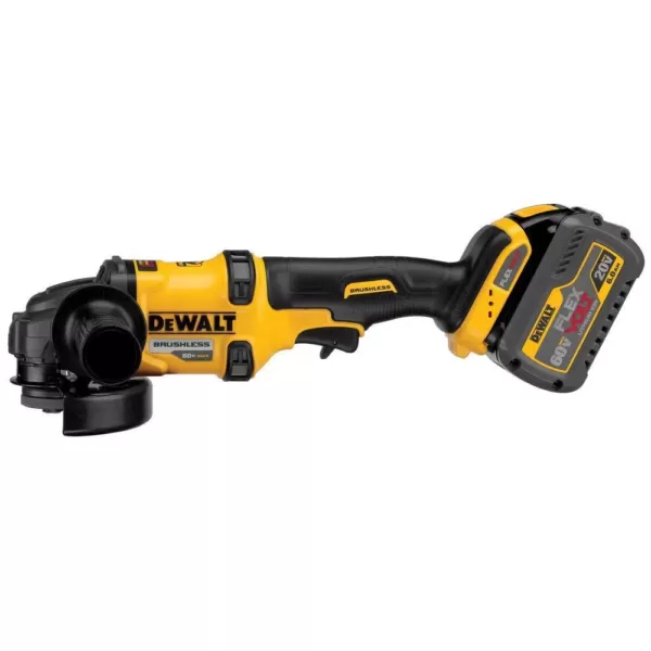 DEWALT FLEXVOLT 60-Volt MAX Cordless Brushless 4-1/2 in. Angle Grinder with Kickback Brake & (1) FLEXVOLT 6.0Ah Battery