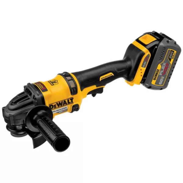 DEWALT FLEXVOLT 60-Volt MAX Cordless Brushless 4-1/2 in. Angle Grinder, (1) FLEXVOLT 9.0Ah & (1) FLEXVOLT 6.0Ah Battery