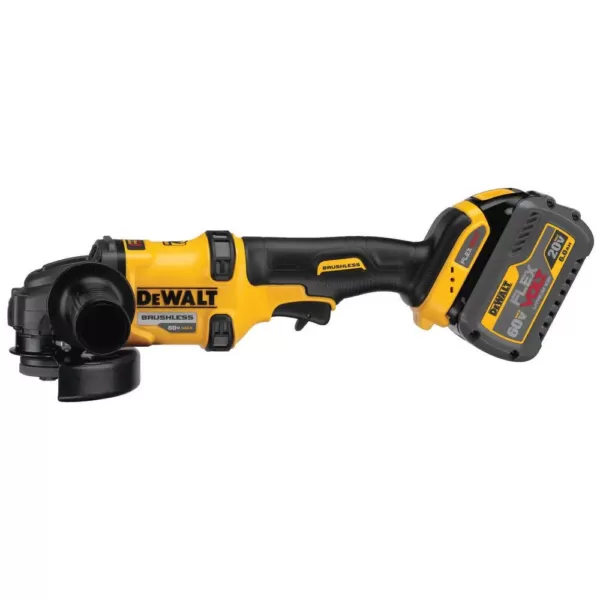 DEWALT FLEXVOLT 60-Volt MAX Cordless Brushless 4-1/2 in. Angle Grinder, (2) FLEXVOLT 6.0Ah Batteries & 1/4 in. Impact Driver