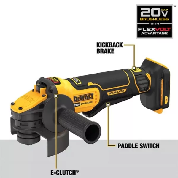 DEWALT 20-Volt MAX Cordless Brushless 4-1/2 - 5 in. Angle Grinder with FLEXVOLT ADVANTAGE and (1) FLEXVOLT 6.0Ah Battery Kit