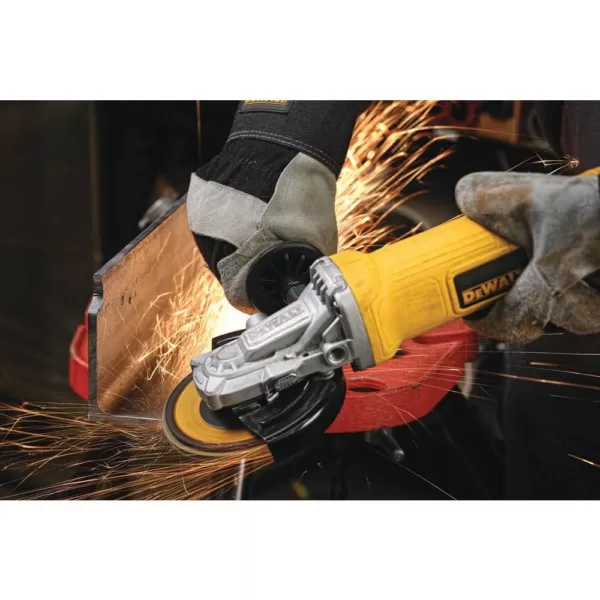 DEWALT 9 Amp Corded 4-1/2 in to 5 in. Flathead Small Angle Grinder