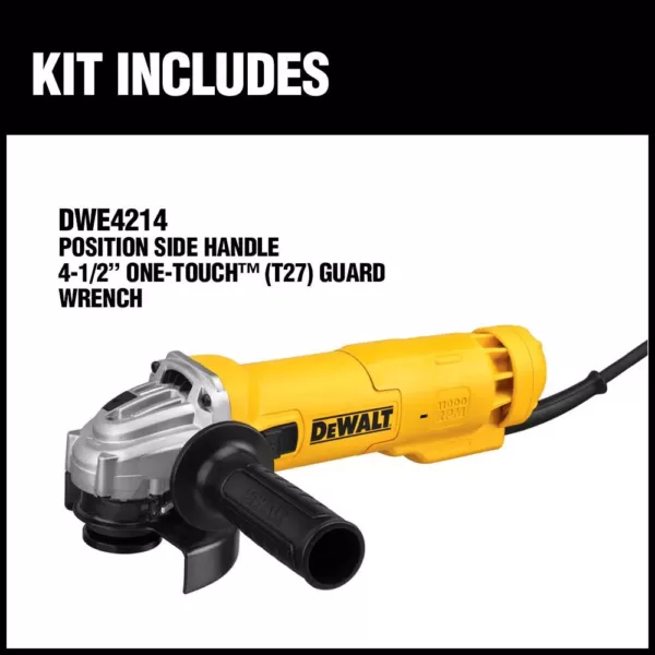 DEWALT 11 Amp Corded 4-1/2 in. Angle Grinder