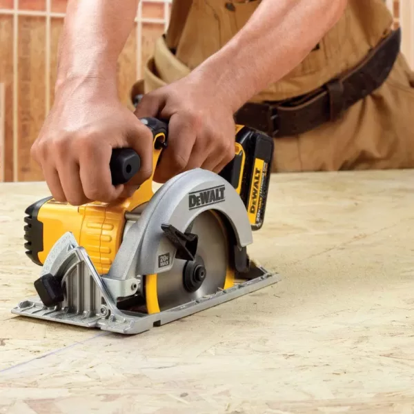 DEWALT 20-Volt MAX Cordless 6-1/2 in. Circular Saw with Bonus 6-1/2 in. 18-Tooth Fast Cutting Carbide Circular Saw Blade