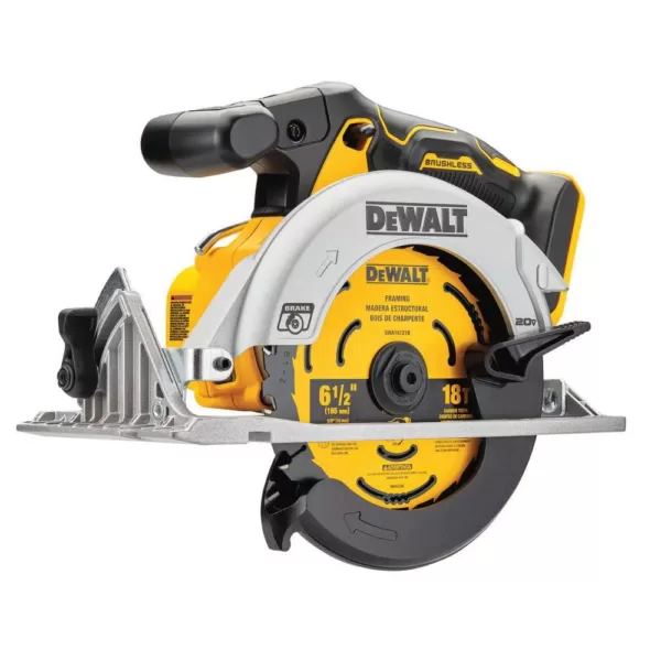 DEWALT 20-Volt MAX Cordless Brushless 6-1/2 in. Circular Saw (Tool-Only)