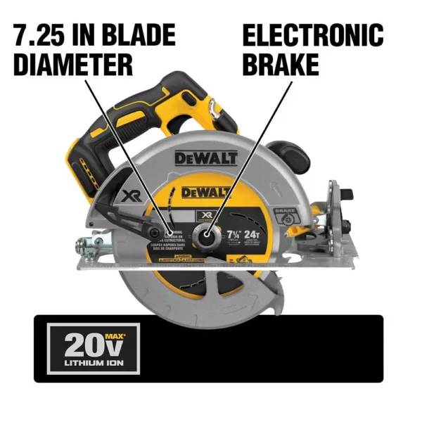 DEWALT 20-Volt MAX XR Cordless Brushless 7-1/4 in. Circular Saw (Tool-Only)