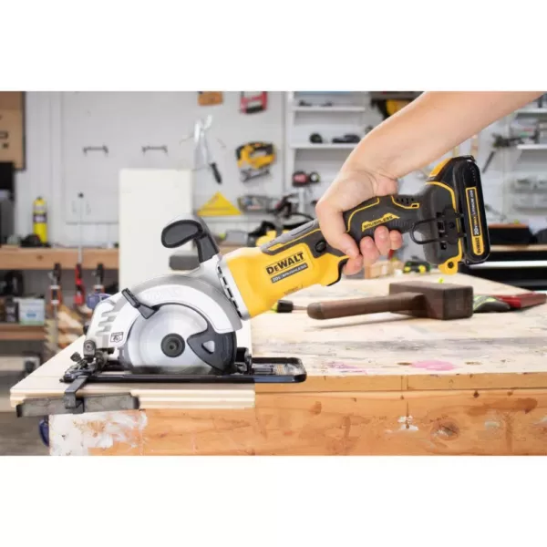 DEWALT ATOMIC 20-Volt MAX Cordless Brushless 4-1/2 in. Circular Saw with (1) 20-Volt Battery 3.0Ah & Charger