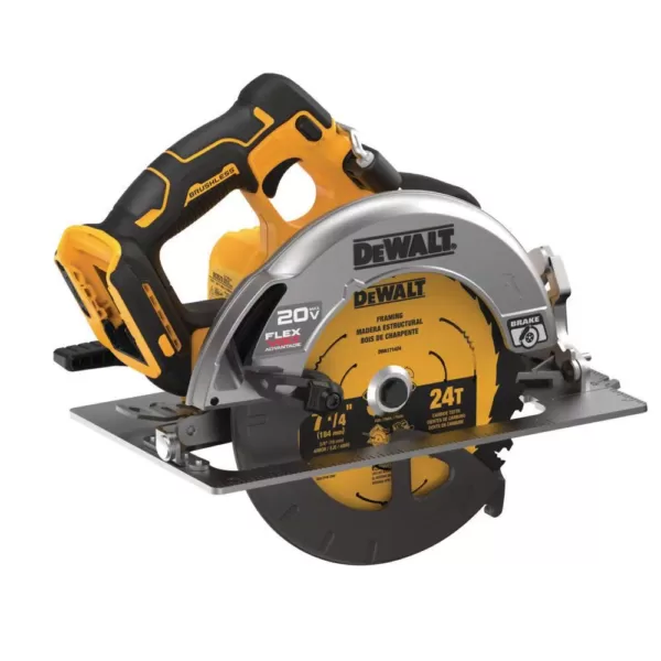 DEWALT 20-Volt MAX Cordless Brushless 7-1/4 in. Circular Saw with FLEXVOLT ADVANTAGE and (1) FLEXVOLT 6.0Ah Battery Kit