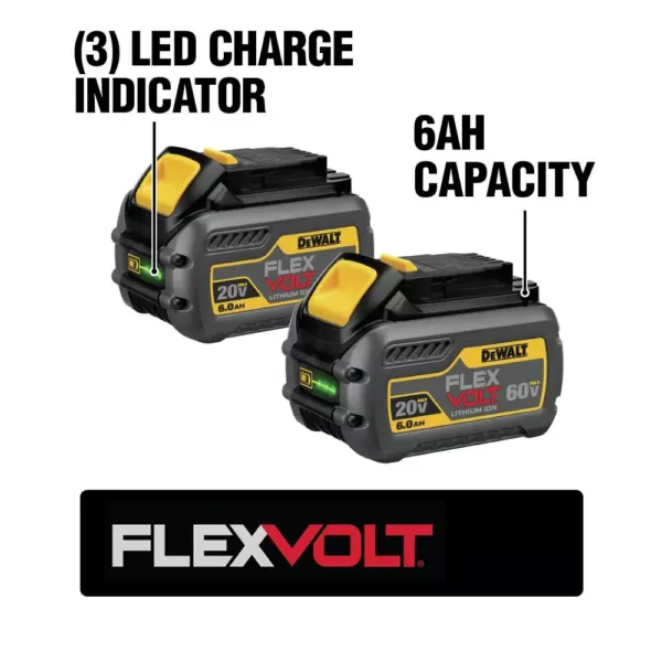 DEWALT FLEXVOLT 60-Volt MAX Cordless Brushless 7-1/4 in. Circular Saw with (2) FLEXVOLT 6.0Ah Batteries