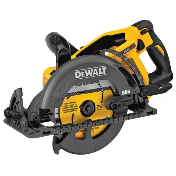 DEWALT FLEXVOLT 60-Volt MAX Cordless Brushless 7-1/4 in. Wormdrive Style Circular Saw with (1) FLEXVOLT 6.0Ah Battery