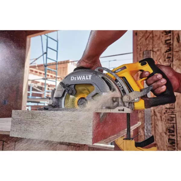 DEWALT FLEXVOLT 60-Volt MAX Cordless Brushless 7-1/4 in. Wormdrive Style Circular Saw with (2) FLEXVOLT 6.0Ah Batteries