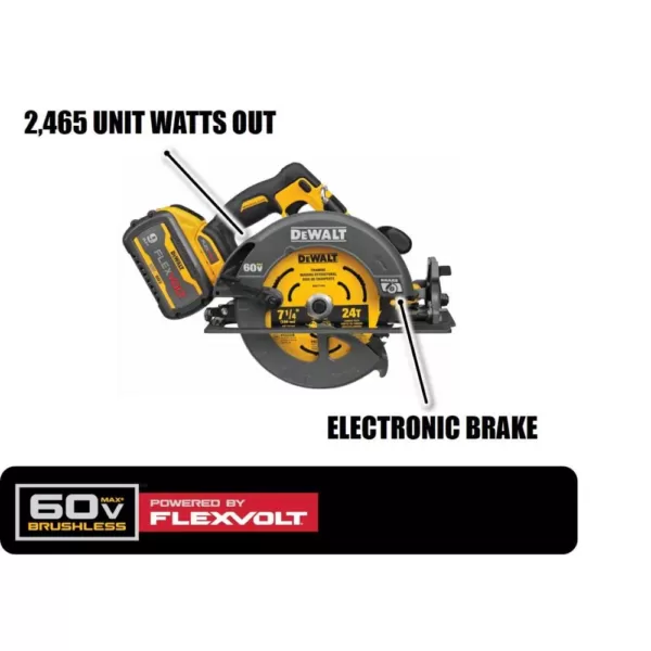 DEWALT FLEXVOLT 60-Volt MAX Cordless Brushless 7-1/4 in. Circular Saw with Brake (Tool-Only)