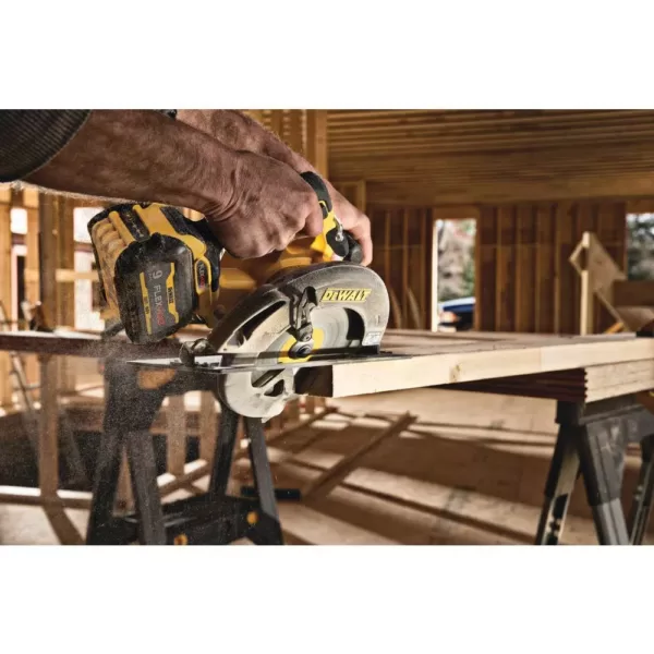 DEWALT FLEXVOLT 60-Volt MAX Cordless Brushless 7-1/4 in. Circular Saw with Brake, (2) FLEXVOLT 9.0Ah Batteries & Grinder