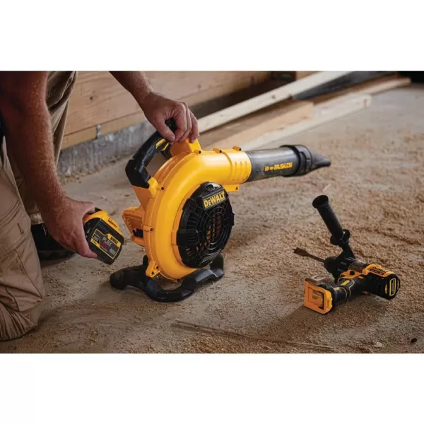 DEWALT 129 MPH 423 CFM 60V MAX Lithium Ion Cordless FLEXVOLT Handheld Leaf Blower with (2) 3.0Ah Batteries and Charger Included