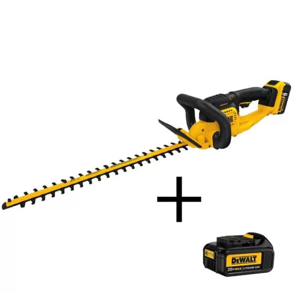 DEWALT 22 in. 20V MAX Lithium-Ion Cordless Hedge Trimmer with (1) 5.0Ah Battery, (1) 3.0Ah Battery and Charger Included