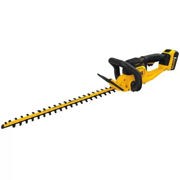 DEWALT 22 in. 20V MAX Lithium-Ion Cordless Hedge Trimmer with (1) 5.0Ah Battery, (1) 3.0Ah Battery and Charger Included