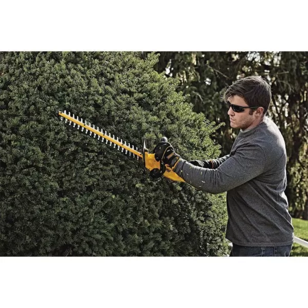 DEWALT 22 in. 20V MAX Lithium-Ion Cordless Hedge Trimmer with (1) 5.0Ah Battery, (1) 3.0Ah Battery and Charger Included