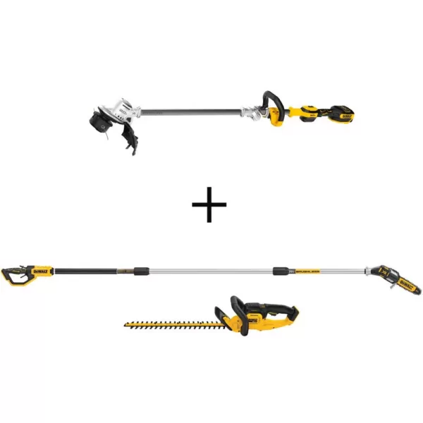 DEWALT 14 in. 20V MAX Cordless Brushless String Trimmer w/ Bonus 8 in. 20V Pole Saw & 22 in. 20V Hedge Trimmer (Tools Only)