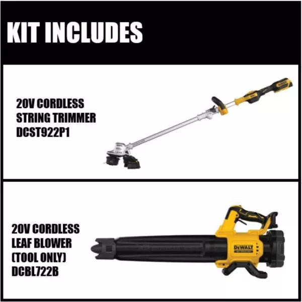 DEWALT 20V MAX Brushless Cordless String Trimmer Kit with Bonus 20-Volt MAX Cordless Brushless Blower (Tool Only)