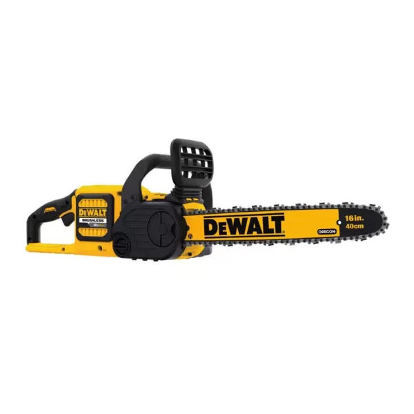 DEWALT 15 in. 60V MAX Cordless FLEXVOLT Brushless String Grass Trimmer w/(1)3.0Ah Battery & Charger w/Bonus Chainsaw(Tool Only)