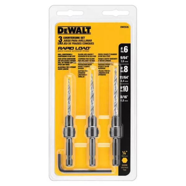 DEWALT Steel Countersink Set (3-Piece)