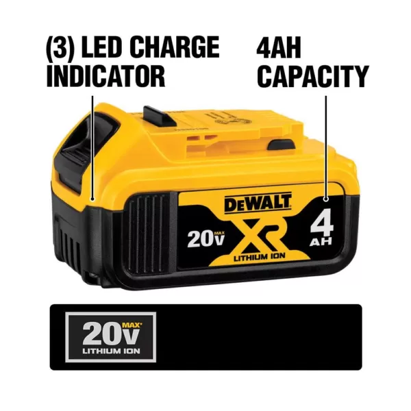 DEWALT 20-Volt MAX Cordless Brushless 1-1/2 in. Variable Speed Die Grinder with (1) 20-Volt 4.0Ah Battery