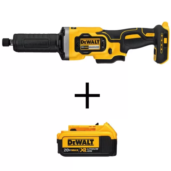 DEWALT 20-Volt MAX Cordless Brushless 1-1/2 in. Variable Speed Die Grinder with (1) 20-Volt 4.0Ah Battery