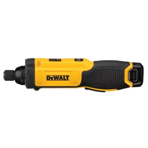 DEWALT 8-Volt MAX Cordless 1/4 in. Hex Gyroscopic Screwdriver, (1) 1.0Ah Battery, Charger & Bag