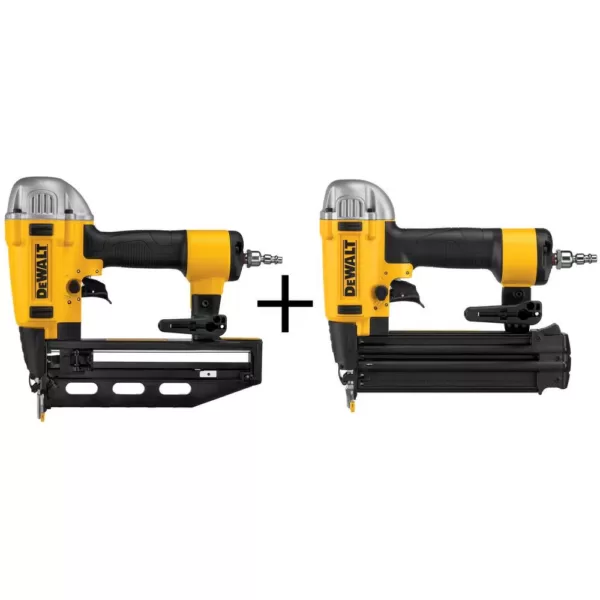 DEWALT Pneumatic 16-Gauge 2-1/2 in. Nailer with Bonus 18-Gauge Pneumatic Brad Nailer