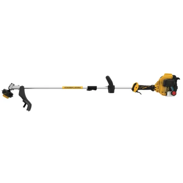 DEWALT 27cc 2-Cycle Gas Straight Shaft String Trimmer with Attachment Capability