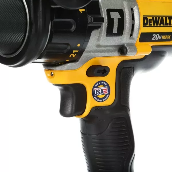 DEWALT 20-Volt MAX Cordless Premium 3-Speed 1/2 in. Hammer Drill with (2) 20-Volt 4.0Ah Batteries, Charger & Case