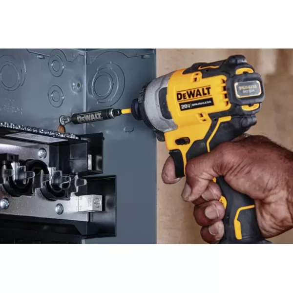 DEWALT ATOMIC 20-Volt MAX Cordless Brushless Compact 1/4 in. Impact Driver, (1) 20-Volt 1.3Ah & (1) 20-Volt 4.0Ah Batteries